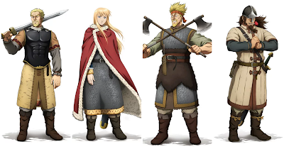 Askeladd, Canate, Thorkwell, Bjorn Character Designs Askeladd, Canate, Thorkwell, Bjorn Character Designs