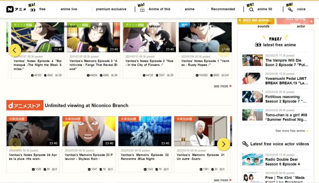The Case Study of Vanitas Popularity on NICOVIEDO, a Japanese streaming site